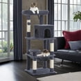 thumbnail image 1 of Demi Bonn 45" Cat Tree Tower for Indoor Cats, 5-Level Cat Condo for Large Cats with Large Hammock, Big Top Perch and 4 Sisal Covered Scratching Pos, Green, 1 of 9
