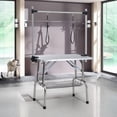 thumbnail image 1 of Demi Bonn 46" Dog Pet Grooming Table, Adjustable Arm Foldable Non-Slip Top, Rust-Proof, Waterproof, Warp-Free Trimming Table for Pets, Gray, 1 of 12