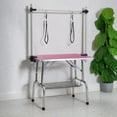 thumbnail image 1 of Demi Bonn 46" Dog Pet Grooming Table, Adjustable Arm Foldable Non-Slip Top, Rust-Proof, Waterproof, Warp-Free Trimming Table for Pets, Pink, 1 of 11