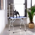 thumbnail image 1 of Demi Bonn 46" Pet Grooming Table for Large Dogs Adjustable Height Portable Trimming Table Drying Table w/Arm/Noose/Mesh Tray, Blue, 1 of 8