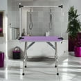 thumbnail image 1 of Demi Bonn 46" Pet Grooming Table for Large Dogs Adjustable Height Portable Trimming Table Drying Table w/Arm/Noose/Mesh Tray, Purple, 1 of 11