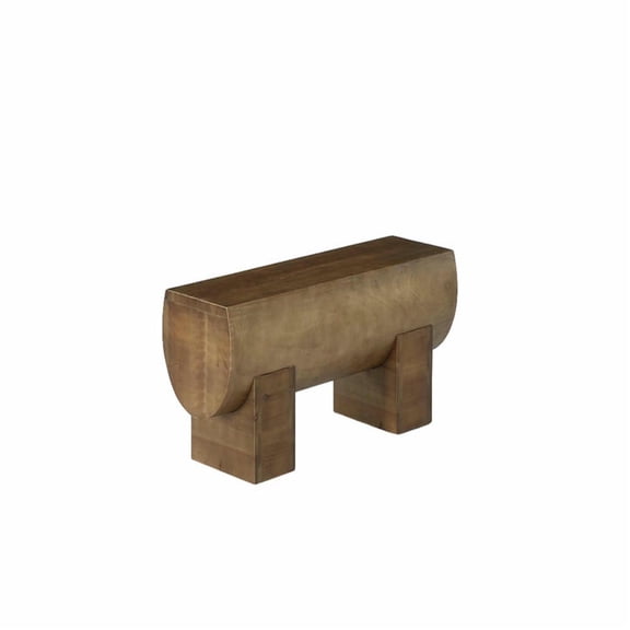 Demi Bonn 47" Solid Wood Farmhouse Entryway Bench - End of Bed Seat, Indoor Bench, for Bedroom/Living Room/Hallway, Brown