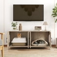 thumbnail image 1 of Demi Bonn 48" Modern Cat Litter Box Enclosure, Hidden Litter Box for 2 Cats, Cat House Furniture for Side Table or Nightstand, Gray, 1 of 8