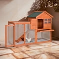 thumbnail image 1 of Demi Bonn 48" Outdoors Wood Chicken Coop, Hen Nest for Indoor Bunny Hutch Rabbit Cage Guinea Pig Habitat, Orange, 1 of 9