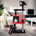 thumbnail image 1 of Demi Bonn 52" Gothic Cat Tree Tower Furniture with Scratching Post, Climbing Ladder, Cat Condo for Kittens Cat Tree House, Black, 1 of 7