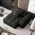 thumbnail image 1 of Demi Bonn 56" Modern Oversized Modular Sectional Sofa for Living Room, Chenille Fabric Couch with Cushion, 2 Plush Pillows, No Assembly Needed, Black, 1 of 8
