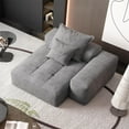 thumbnail image 1 of Demi Bonn 56" Modern Oversized Modular Sectional Sofa for Living Room, Chenille Fabric Couch with Cushion, 2 Plush Pillows, No Assembly Needed, Gray, 1 of 6