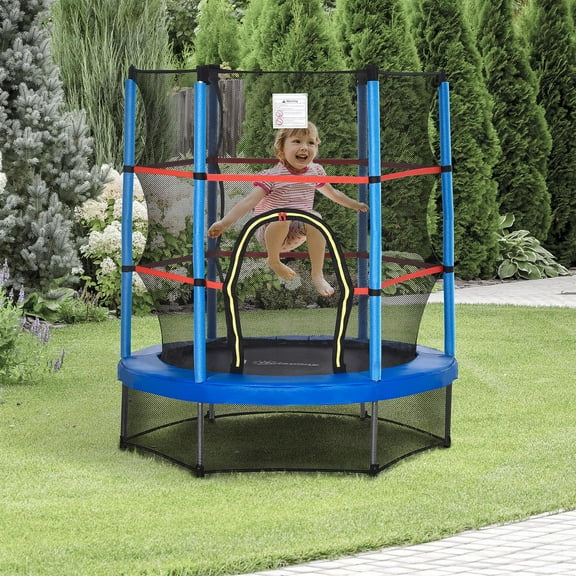 Demi Bonn 5FT Kids Trampoline with Enclosure Net, Suitable for Ages 3 to 6 Years, Blue