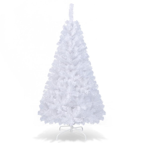 Demi Bonn 5ft Artificail Christmas Tree with Fresh-Cut Branches for Festive Holiday Decor, High-Quality PVC Tips and Thick Trunk for Durable Display, White