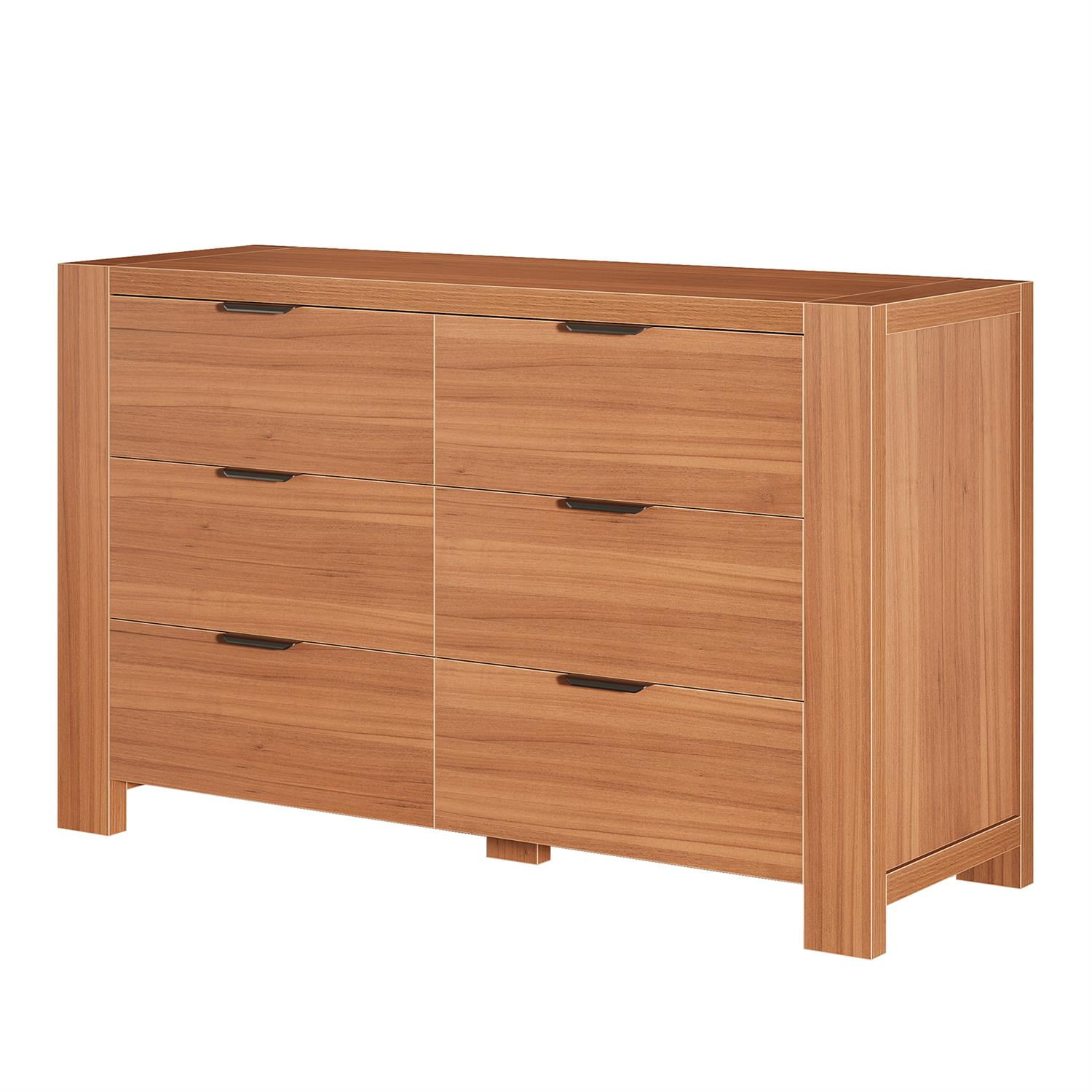 Demi Bonn 6-Drawer Wooden Dresser, Storage Chest for Living Room, Bedroom Chest, Storage Solution, Brown