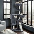 thumbnail image 1 of Demi Bonn 61" Cat Tree Tower for Indoor Cats with Platform and Scratching Posts, Cat Condo Cat Tree House in Pet Supplies, Dark Gray, 1 of 1