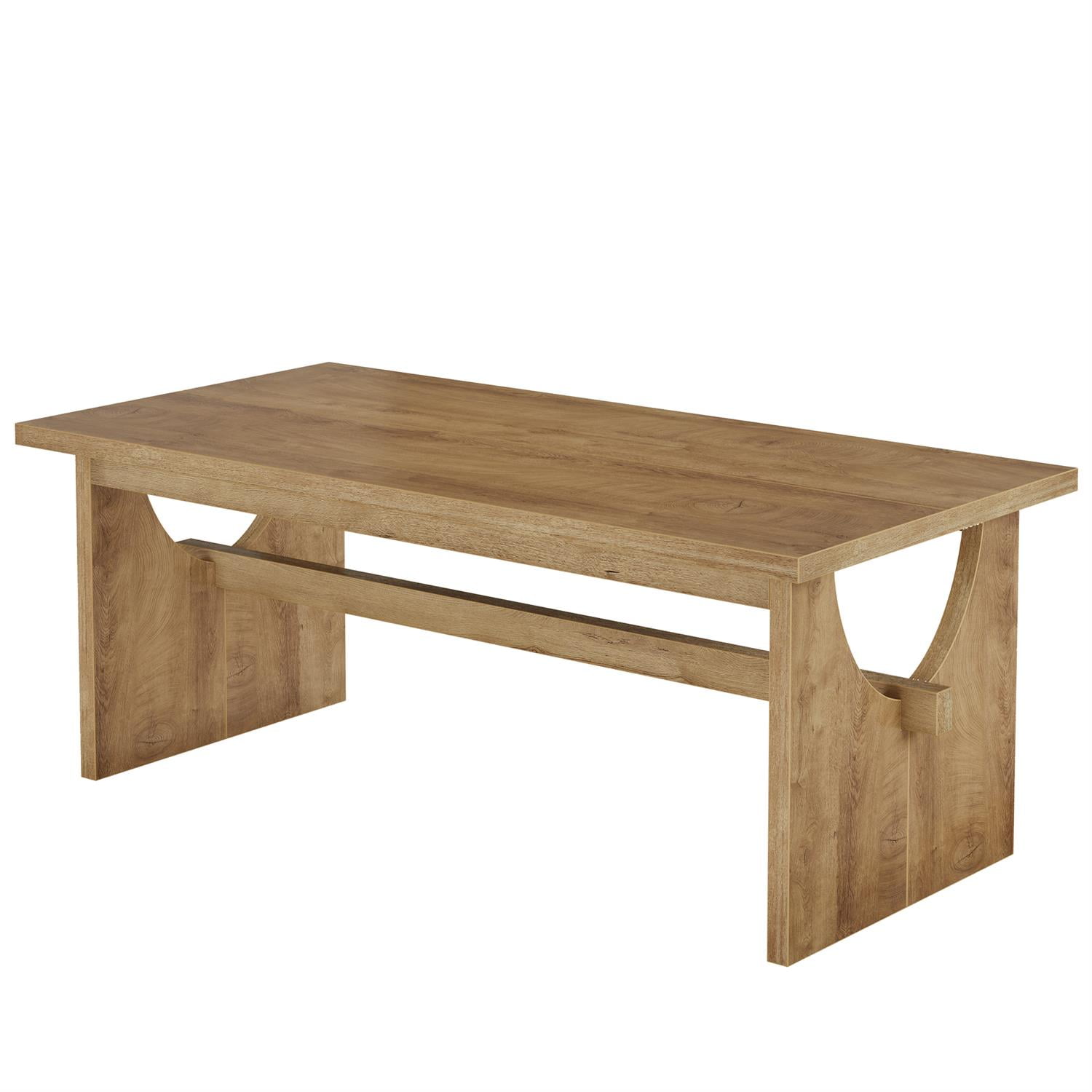 Demi Bonn 62" Large Wooden Desk, Spacious Writing Table, Perfect Home Office Stationery for Home and Professional Use, Brown