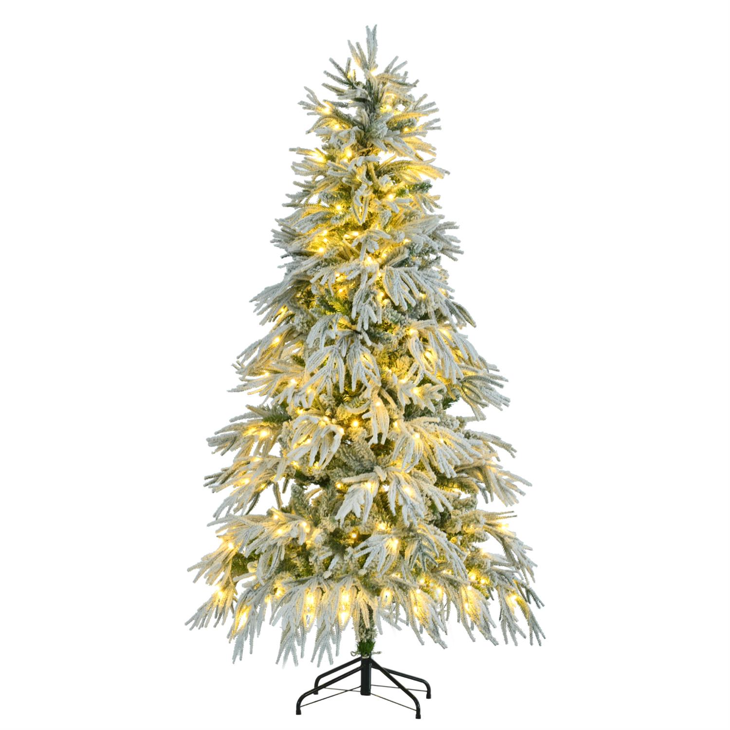 Demi Bonn 6ft Pre-Lit Spruce Christmas Tree with Multi-Color LED Lights ...