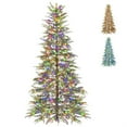 thumbnail image 1 of Demi Bonn 7.5 FT Green Artificial Christmas Tree - 725 TPE/PVC Tips, Gradient Leaves, 500 Multi-Color LEDs, 8 Modes, 1 of 7