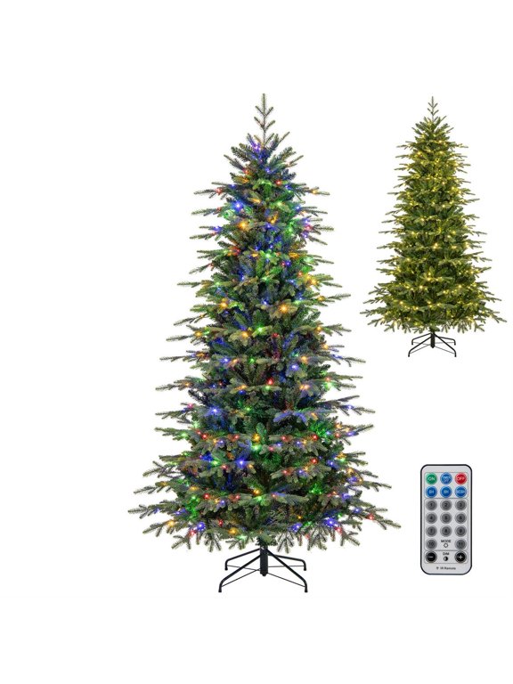 7.5 Feet Green Pre-Lit Tree - 1162 Tips, 11 Modes, 3 Timer Settings & Dual Control