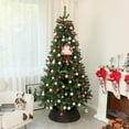 thumbnail image 1 of Demi Bonn 7.5ft Tall Artificial Christmas Tree with 1346 Branch Tips, Auto Open and Steel Base for Home Decor & Festive Events, Green, 1 of 7