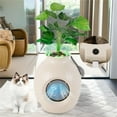 thumbnail image 1 of Demi Bonn 70L Smart Plant Cat Litter Box Furniture, Hidden Cat Litter Box Enclosure with Electronic Odor Removal and Sterilization for Multi Cats, Beige, 1 of 7