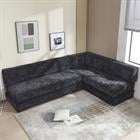 Demi Bonn 78" Versatile Chenille Sectional Sofa with Side Pocket, Modern Couch for Living Room, Customize Layout to Fit Any Space, Black