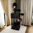 thumbnail image 1 of Demi Bonn 80" Gothic Cat Tree with Coffin Bed, Cat Tower with Scratching Post and Cat Condo, Cat Tree House with Hammock, for Small Medium Cats, Black, 1 of 7