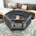 thumbnail image 1 of Demi Bonn Dog Playpen, 6-Panel 24" Pet Playpen, Puppy Playpen, Indoor/Outdoor Dog Pen, Foldable Pet Exercise Pen, Black, 1 of 7