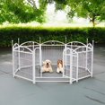 thumbnail image 1 of Demi Bonn Dog Playpen for Indoor, Yard, RV Camping, 24" 8 Panels Dog Fence for Puppy and Small Dogs, Outdoor Foldable Pet Exercise Pen with Doors, White, 1 of 8