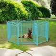 thumbnail image 1 of Demi Bonn Dog Playpen for Indoor, Yard, RV Camping, 32" 8 Panels Dog Fence for Puppy and Small Dogs, Outdoor Foldable Pet Exercise Pen with Doors, Blue, 1 of 9