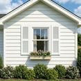 thumbnail image 1 of Demi Bonn Exterior Window Shutters - Indoor & Outdoor Use, Weather-Resistant Polypropylene, Easy DIY Install & Minimal Upkeep - Louver Shutters for Windows Outside, Vinyl, Brick, 14"W*31" H, White, 1 of 5