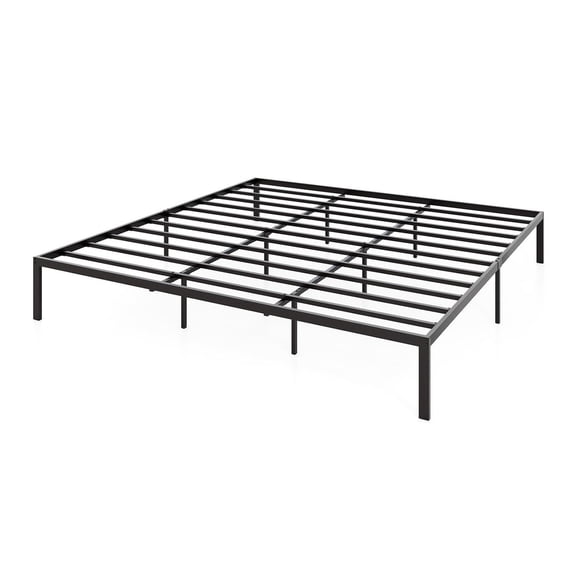 Demi Bonn King Size Metal Bed Frame, Heavy-Duty Metal Construction, Even Weight Distribution, Middle Support Legs, Noise-Free & Anti-Slip, Black