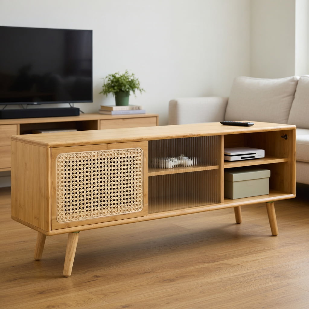 バンブーファニチャーテレビステーション【cabinet】 Bamboo TV Stands & Entertainment Centers in Living Room Furniture