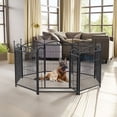 thumbnail image 1 of Demi Bonn Outdoor Dog Playpen with Doors, 32" 8 Panels Indoor Dog Fence Metal Dog Pen Pet Puppy Exercise Pen for RV Camping Garden Yard, Black, 1 of 8