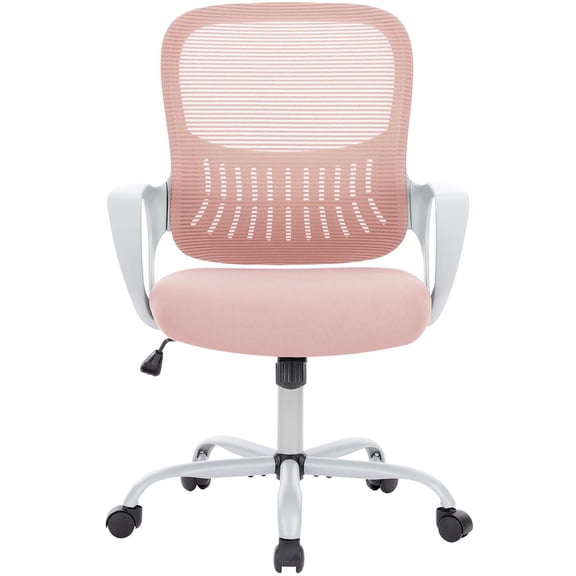 Demi Bonn Tall Office Chair, Foot Ring, Counter Height, Easy Assembly, Pink