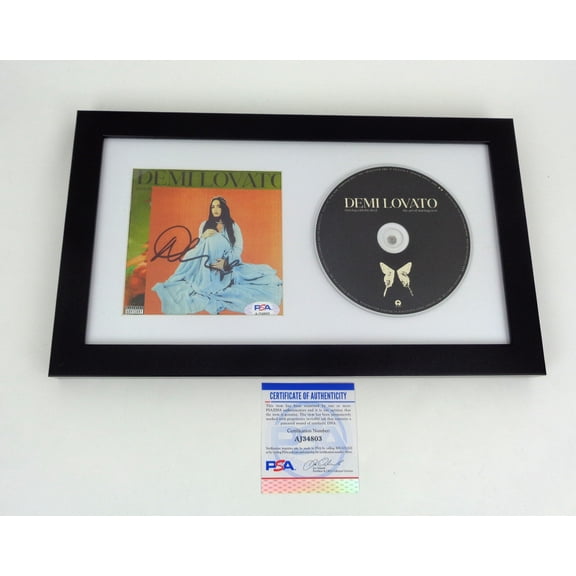 Demi Lovato Signed Autograph Dancing With The Devil CD Framed PSA/DNA COA A