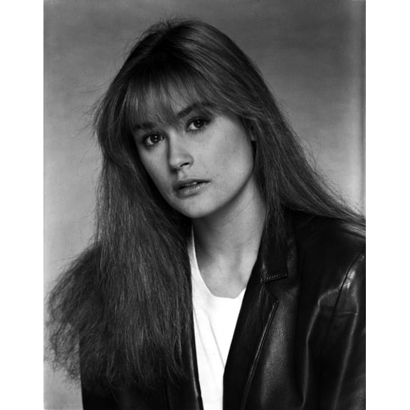Demi Moore in Classic Portrait wearing Black Leather Jacket Photo Print (8 x 10)