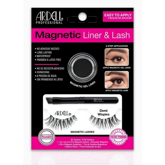 Demi Wispies , Ardell Magnetic Liner & Lash Set , Hair Scalp Skin Body - Pack of 1 w/ SLEEK Teasing Comb
