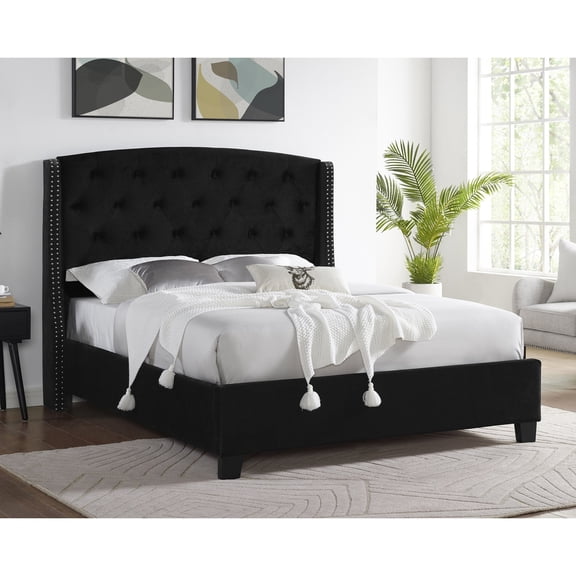 Demi - wings Feature - Unique Antique Finish - Bedroom Furniture - Attractive Bed Design