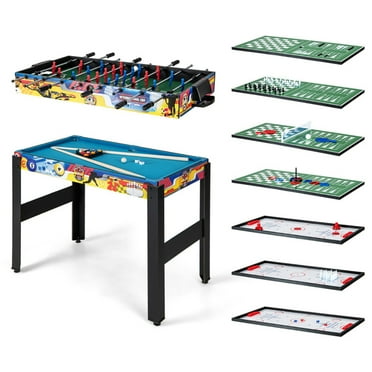 Demifill 12-in-1 Combo Game Table Set, Game Table with Foosball Air Hockey Pool Chess and Ping Pong, Infinity Game Table for Indoor, Multi-color