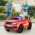 Demifill 12V Kid Ride on Police Car with Parental Remote Control