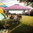 thumbnail image 1 of Demifill 13 X 13 FT Pop up Canopy Tent, Canopy with Portable Carrying Bag 8 Stakes and 4 Wind Ropes for Outdoor as Garden, Backyard, Porch, Pink, 1 of 11