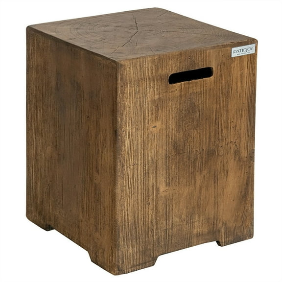 Demifill 16" Outdoor Hideaway Table Cover for Standard 20 LBS Propane Tank-B, Square Propane Tank Holder, Multifunctional Propane Tank Holder for Outdoor, Black