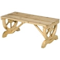 thumbnail image 1 of Demifill 2-Person Garden Bench Outdoor Wagon Wheel Porch Bench for Outdoor as Backyard, Patio, Garden, Natural, 1 of 11