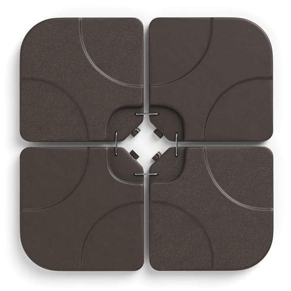 Demifill 20 Inch Patio Offset Water Filled Plate Umbrella Base Sand, Umbrella Base for Outdoor as Garden, Yard, Coffee