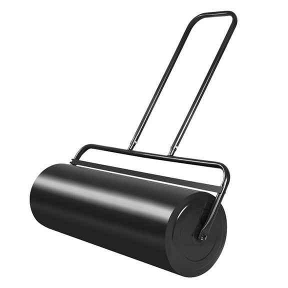 Demifill 24 x 13 Inch Tow Lawn Roller Water Filled Metal Push Roller, Lawn Care Tools, Black