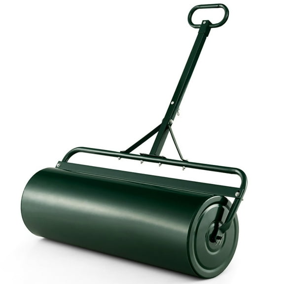 Demifill 39 Inch Wide Push/Tow Lawn Roller, Tow-behind Lawn Roller, Green