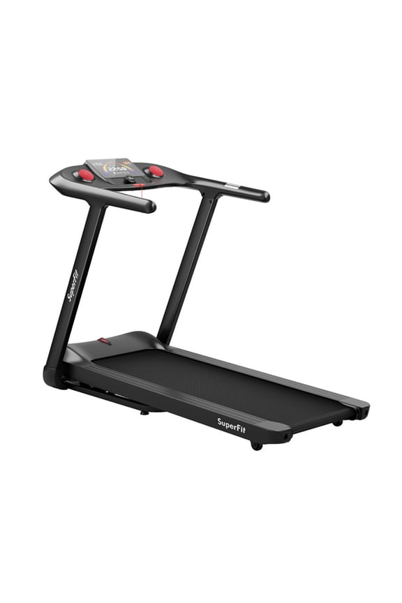 4.75HP Folding Treadmill with Preset Programs Touch Screen Control, Running Machine Features 20 Preset Programs Walking Jogging Running Machine for Home Office, Black