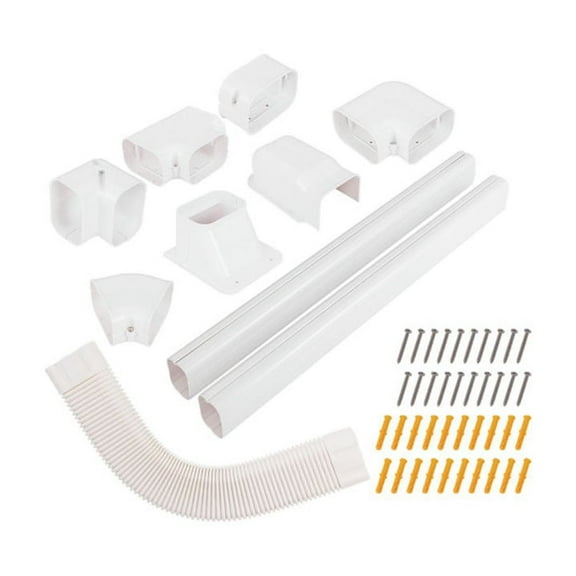 Demifill 4 Inches Paintable PVC Slim Line Cover Kit, Decorative Line Cover Set, Mini Decorative PVC Slim Line Cover Kit for Indoor and Outdoor, White