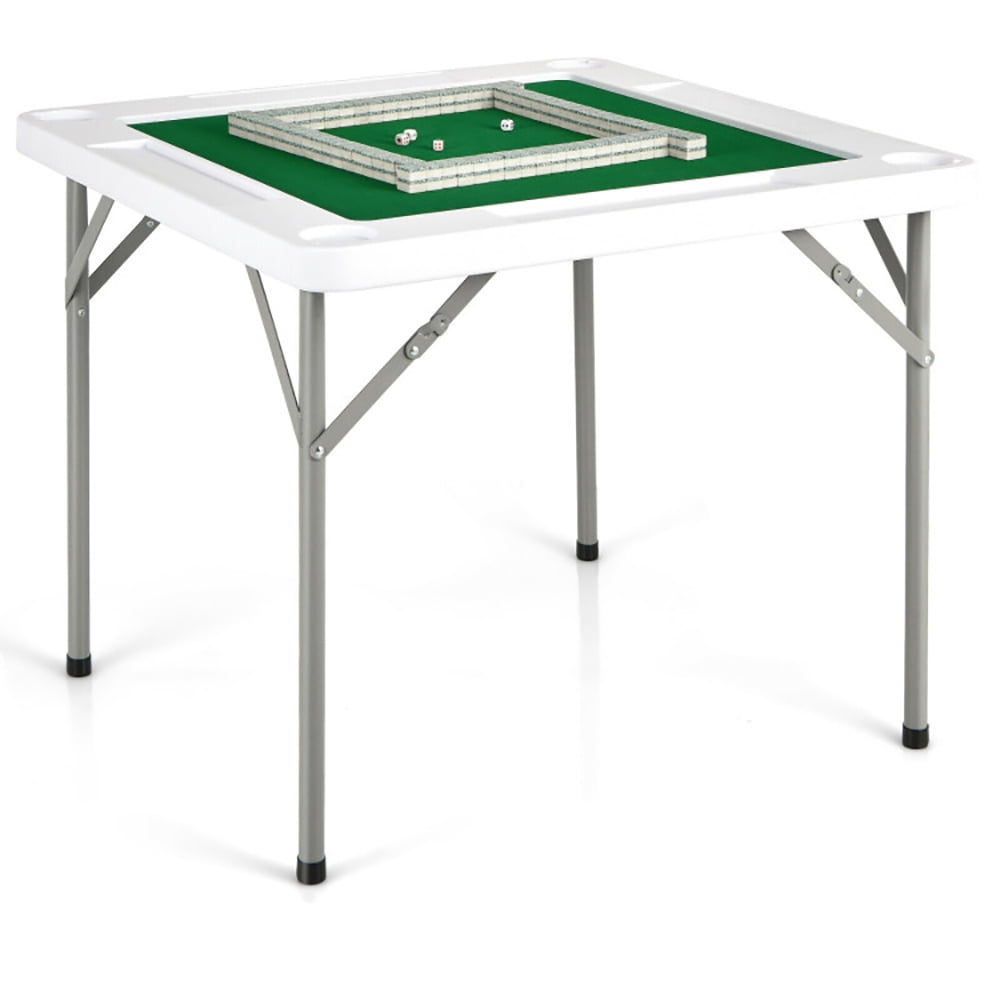 Demifill 4-Player Mahjong Game Table with Iron Frame, Lightweight and Portable Mahjong Table ...