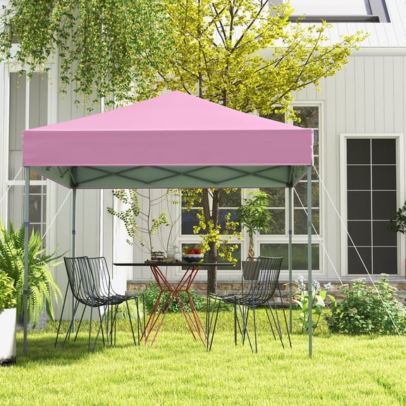 Demifill 6.6 x 6.6 Feet Outdoor Pop-up Canopy Tent with UPF 50+ Sun Protection, Canopy Tent for Outdoor, Pink