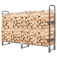 thumbnail image 1 of Demifill 6 Feet Firewood Storage Log Rack, Heavy Duty Fire Logs Stand Stacker Holder, Gray, 1 of 12