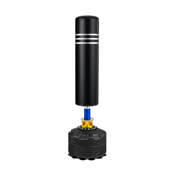 Demifill 70 Inch Freestanding Punching Boxing Bag with 12 Suction Cup Base, Black
