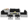 Demifill 8 Pieces Patio Rattan Furniture Set, Modular Furniture Set